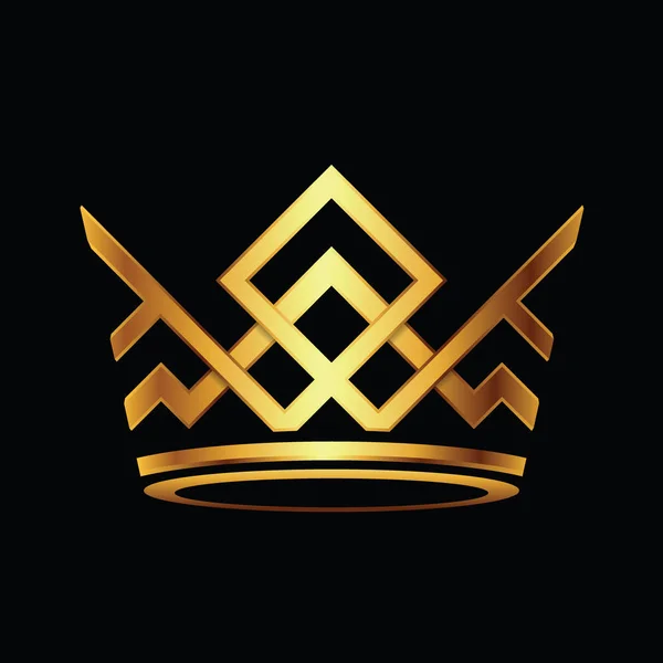 Modern Crown logo királyi király királynő absztrakt logo vektor — Stock Vector