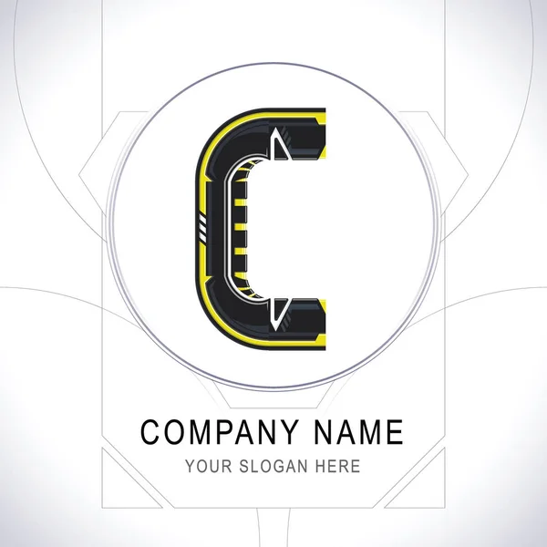 Логотип сообщества геймеров буквы C символизирует вектор иконы — стоковый вектор