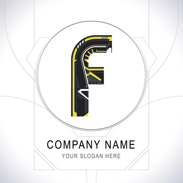 Буква F Gamer Community Logo Symbol Icon Vector — стоковый вектор