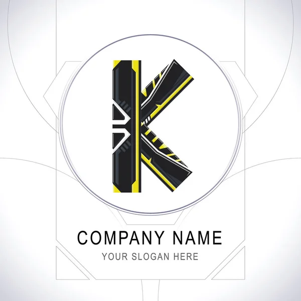 Літера K Gamer Спільнота Логотип Символ Піктограма Вектор — стоковий вектор