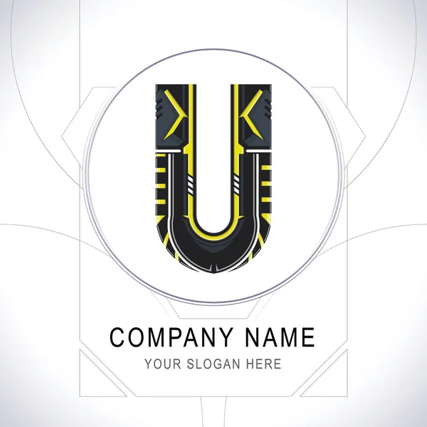 Літера U Gamer Спільнота Логотип Символ Піктограма Вектор — стоковий вектор