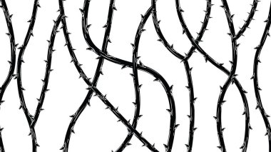 Dikenler şık arka plan ile Blackthorn dalları.