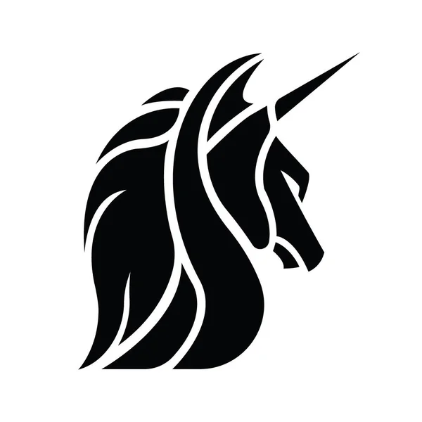 ベクトルのユニコーンや馬のロゴのテンプレート — ストックベクタ