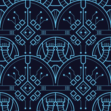 Soyut sanat tekno Dikişsiz modern fayans desen