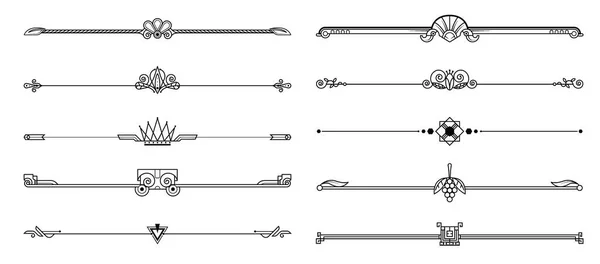 装飾的なボーダーのセット — ストックベクタ