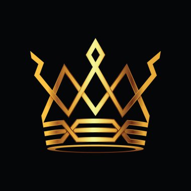 Crown Modern altın Logo vektör