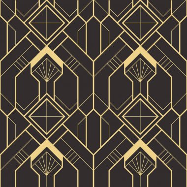 Soyut sanat deco sorunsuz modern çini deseni