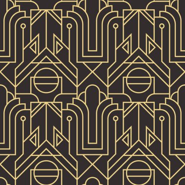 Soyut sanat deco sorunsuz modern çini deseni