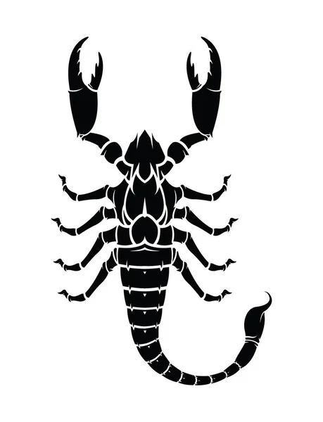 Vector black silhouette of a Scorpion — Stock Vector