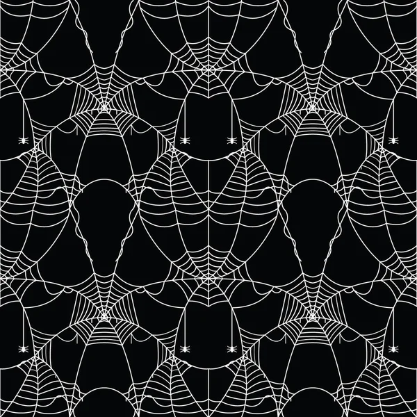 Abstraktes, nahtloses Spinnennetz zu Halloween — Stockvektor
