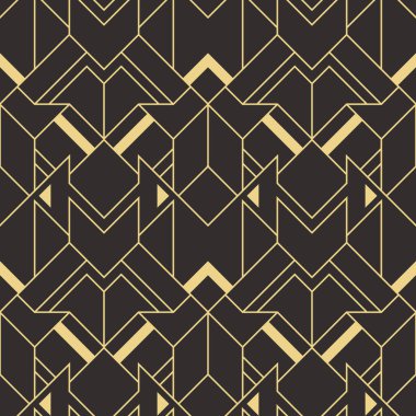 Vektör modern geometrik fayans deseni. Soyut sanat deco kusursuz lüks arka plan.