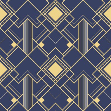 Vektör modern geometrik fayans deseni. Soyut sanat deco kusursuz lüks arka plan.