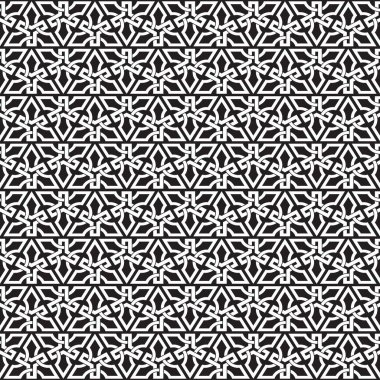 Kelt düğümü süsü. Klasik dekoratif elementler. Doğulu desen, vektör illüstrasyonu.