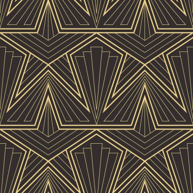 Vektör modern geometrik fayans deseni. Soyut sanat deco kusursuz lüks arka plan.