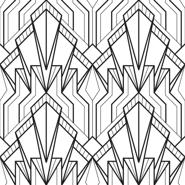 Abstraktes Geometrisches Muster Mit Streifen Linien Ein Nahtloser Vektorhintergrund Schwarz — Stockvektor