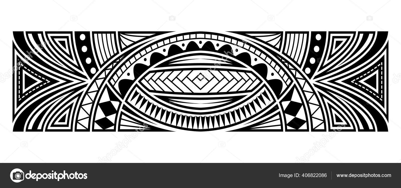 Polynesian circle frame design / Samoan circle frame tribal