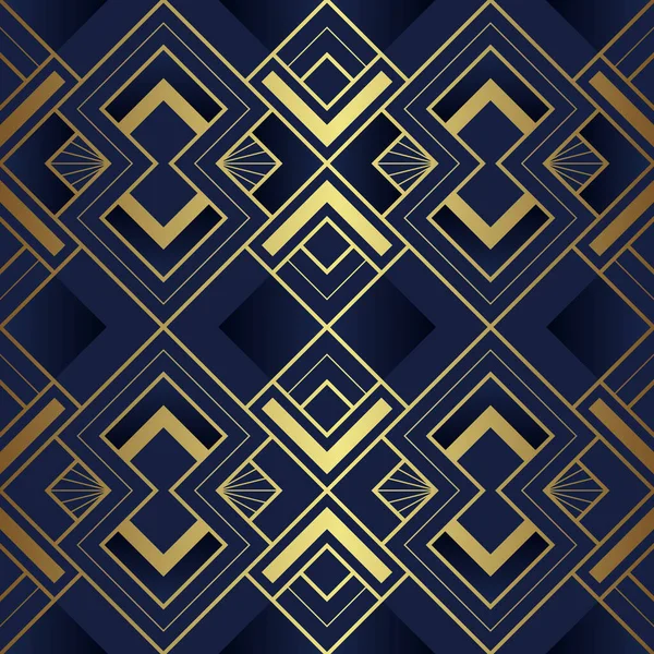 Vector Moderno Patrón Azulejos Geométricos Forma Forrada Oro Fondo Lujo — Vector de stock