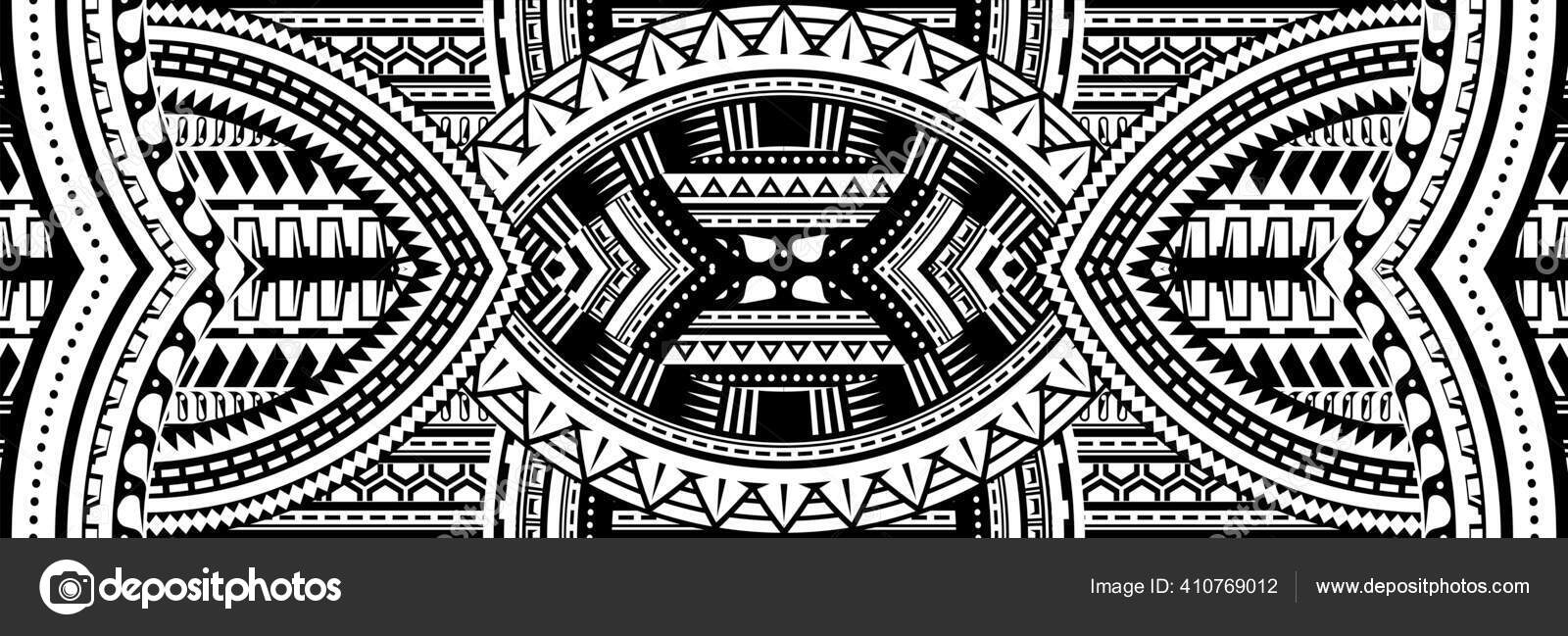 Polynesian Tattoo Pattern Maori, Samoa Ornament Border, Ethic Tribal  Template Vector. Stock Vector - Illustration of ethnic, isolated: 269990783