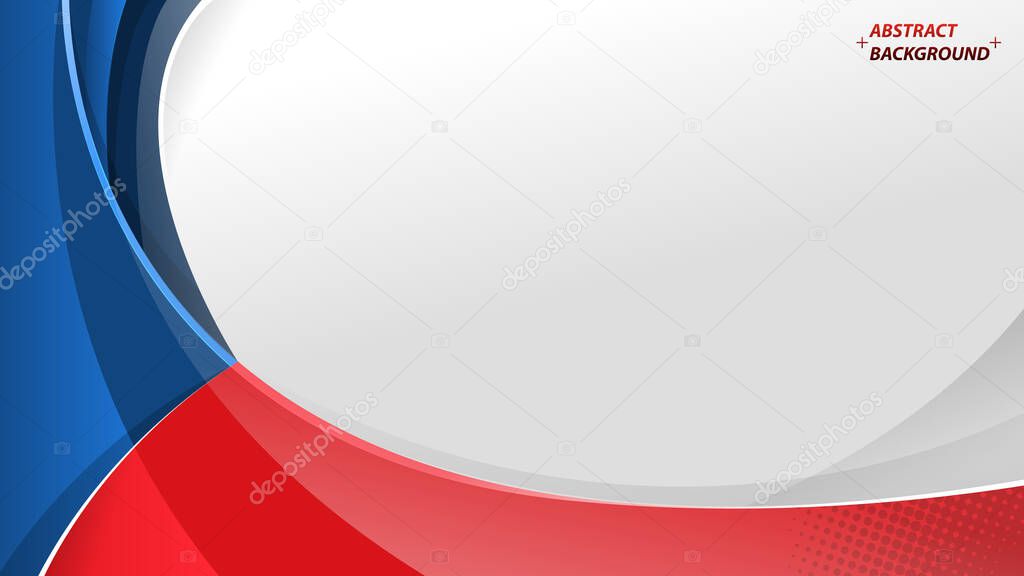 Abstract elegant background design with space for your text. Corporate concept red blue white vector illustration.