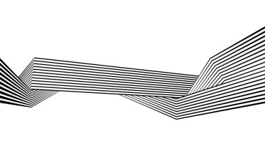 Siyah beyaz çizgili soyut grafik arkaplan. vektör illüstrasyonu.