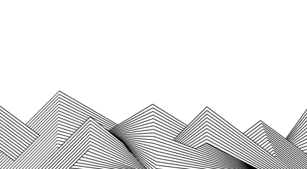 Zwart Wit Streep Lijn Abstracte Grafische Achtergrond Vectorillustratie — Stockvector