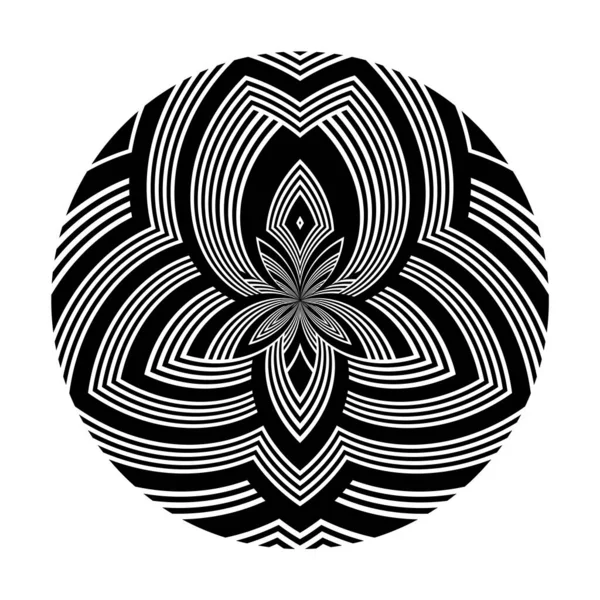 黒と白の縞模様の線のデザイン タトゥーベクトル — ストックベクタ