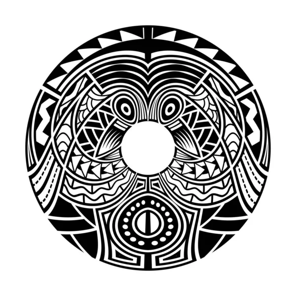 Maori Circle Tattoo Shape Tribal Tattoo Design Pattern Polynesian ...