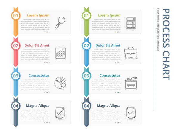 Gráfico de processo — Vetor de Stock