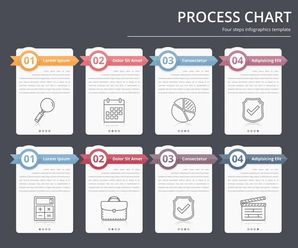 Grafico di processo — Vettoriale Stock