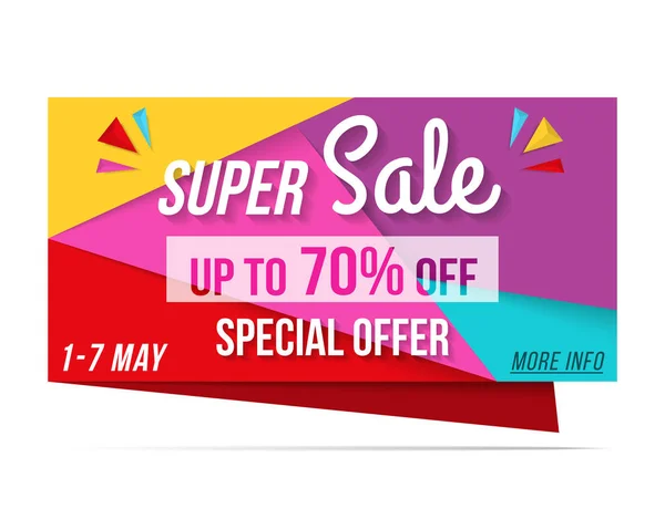 Super Sale Banner — Stock Vector