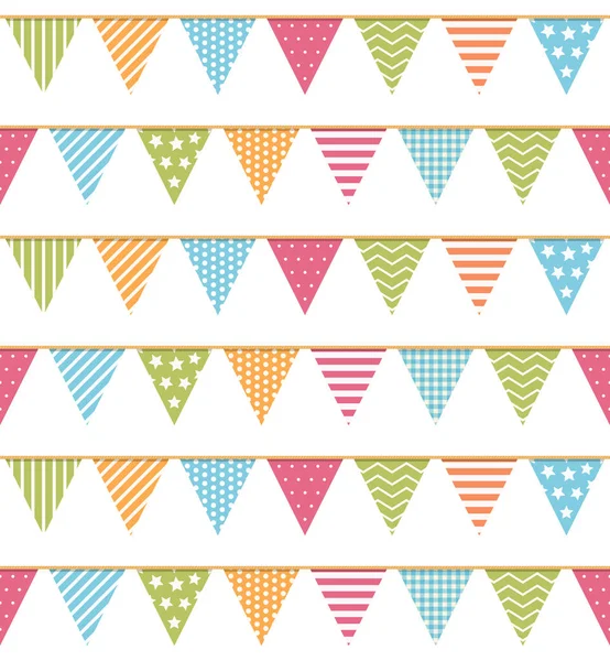 Bunting Motif sans couture — Image vectorielle