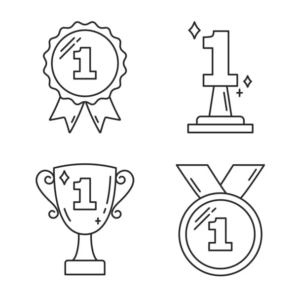 First Place Award Icons — стоковый вектор