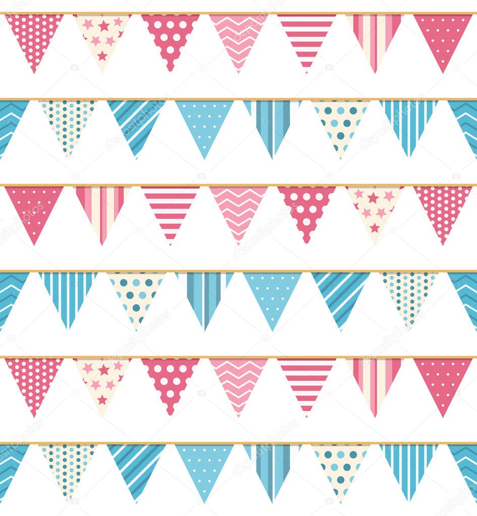 Bunting Seampless Pattern