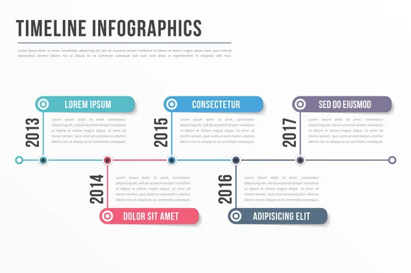 Infografik zur Zeitleiste — Stockvektor