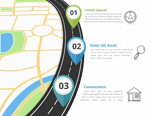 Road Infographics — Stock Vector
