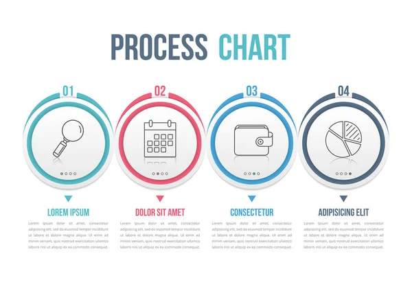 Gráfico de processo — Vetor de Stock