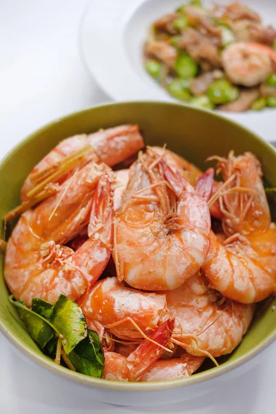 Baked Salt Prawn Selective Focus Isolate — Stock Photo, Image