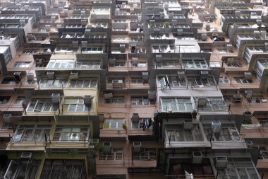 Hong Kong - 14 Ağustos 2018: Hong Kong eski daire