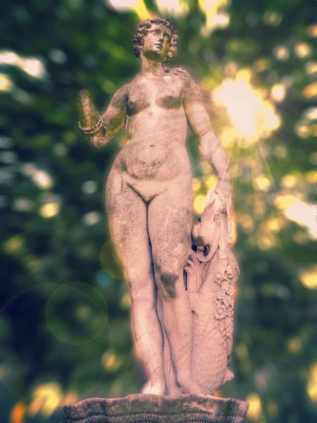Bruxelles Belgique Juin 2018 Statues Une Femme Nue Dans Parc — Photo