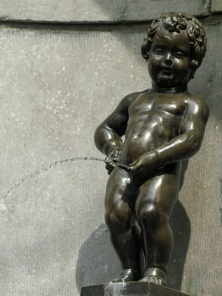 Bruxelles Belgique Juin 2018 Sculpture Manneken Pis Gros Plan — Photo