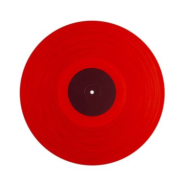 Beyaz arka plan üzerinde izole renk vinil kaydı