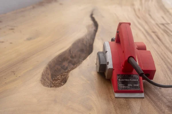 Falegnameria Piano Una Superficie Legno — Foto Stock