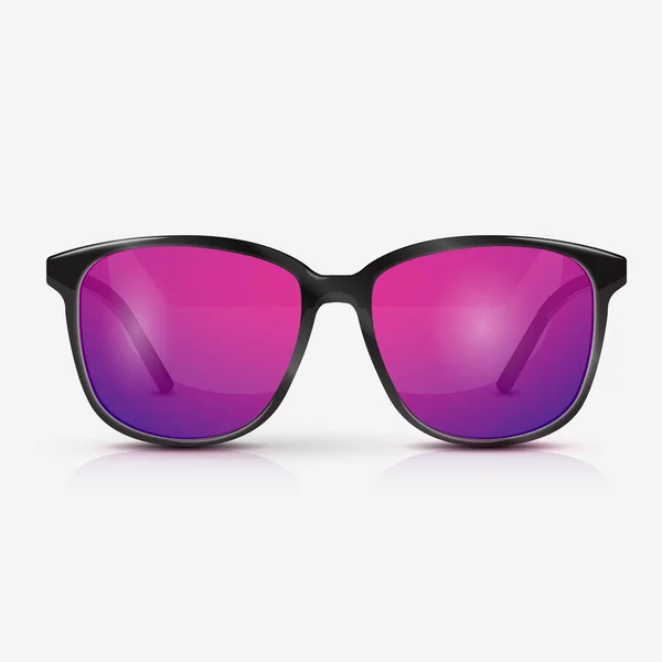 Vektor realistische moderne Brille mit ultravioletten Gradientenlinse. Sommerurlaub Urlaub Strand Pool Party. Feier — Stockvektor