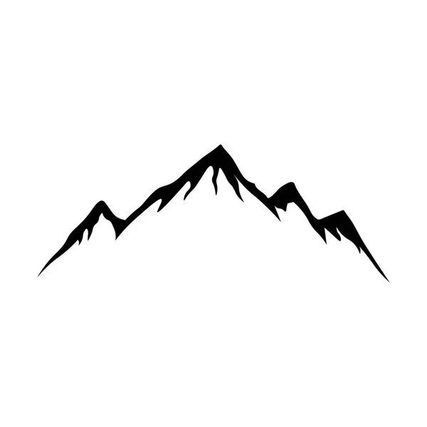 Górskie kształty logo. Wektor sylwetka góry. Izolowane na białym tle. — Wektor stockowy