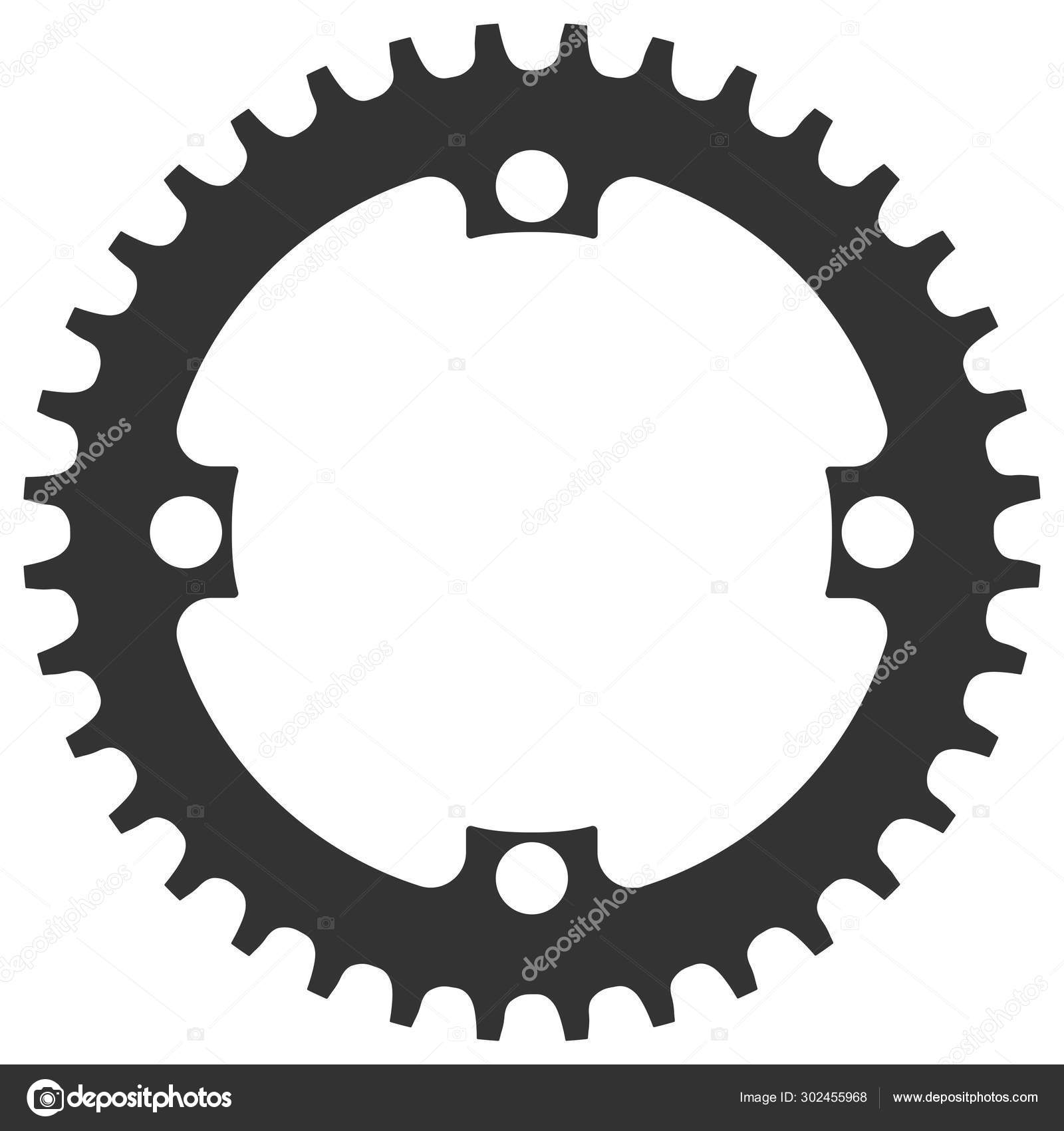 Vector Bicycle chainring 36 tooth isolated. Mtb gear. ⬇ Vector Image by
