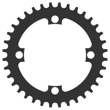 Vector Bicycle chainring 36 tooth isolated. Mtb gear. clipart