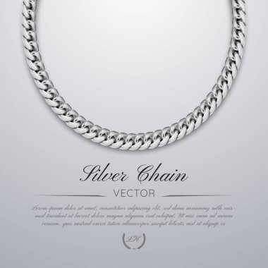 Gümüş kolyeli lüks bir pankart. Broşür, fiş, afiş, şablon, VIP davetiyeleri ve kupon.