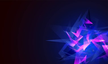Vektör soyut şekiller patlar. Kırık cam parçaları. Spor, müzik veya bilgisayar oyunu için parlak dinamik arkaplan.