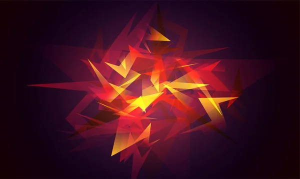 Шкаралупи зламаного скла. Вибух червоних абстрактних форм. Сяючий динамічний фон для спорту, музики або комп'ютерних ігор . — стоковий вектор