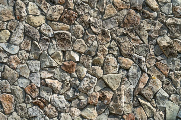 不使用水泥的天然石材墙 — 图库照片